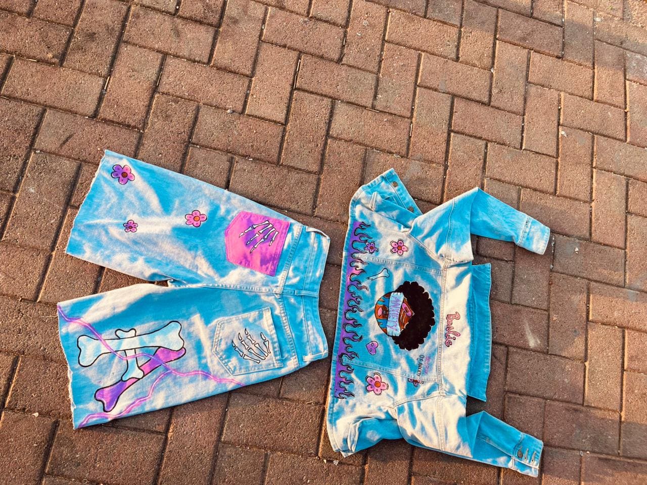 Custom Hand-Painted Two Piece