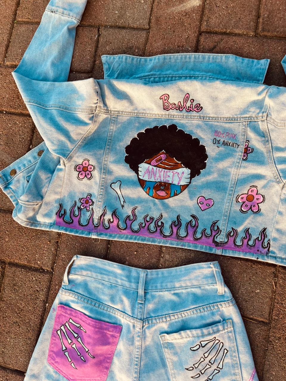 Custom Hand-Painted Two Piece view 3