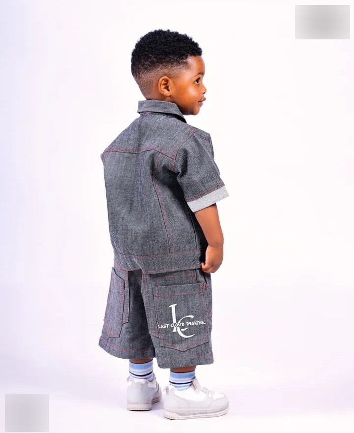 Denim Cut Two-Piece — Kids
